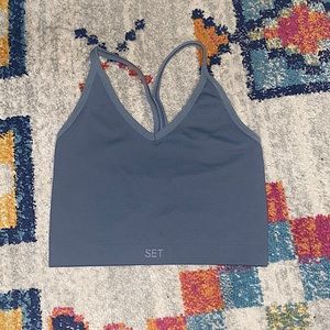 Like new! cropped top - sports bra. Sold as a set with SET leggings. Ribbed.